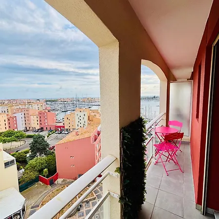 Centre Port,vue Panoramique,clim,balcon,wifi * 阿格德